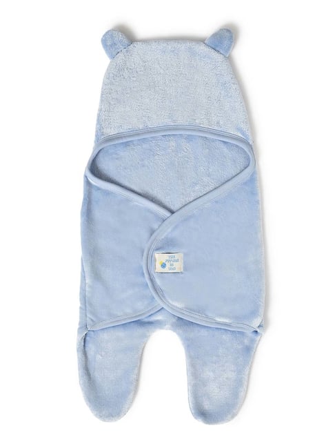 Buy MiArcus Blue Polyester 150 TC Solid Baby Blanket at Best Price
