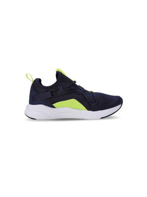 Buy Puma Kids Navy Electric Lime Green Walking Shoes for at Best