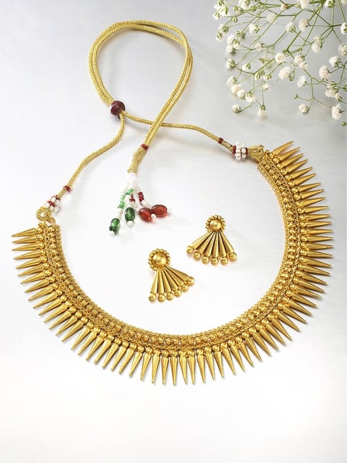 Buy Peora Choker Necklace With Earring Ethnic Jewellery Set Online