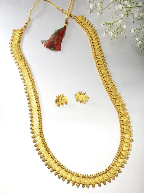 Buy Peora Bridal Coin Necklace Earrings Jewellery Set Online At