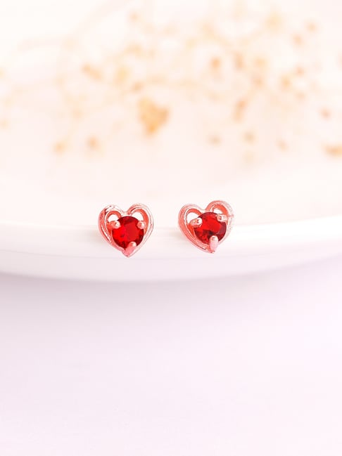 GIVA 92.5 Sterling Silver Rose Gold See You Again Studs-picture-22