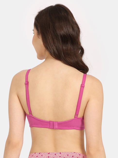 Rosaline by Zivame Red & Purple T-Shirt Bra