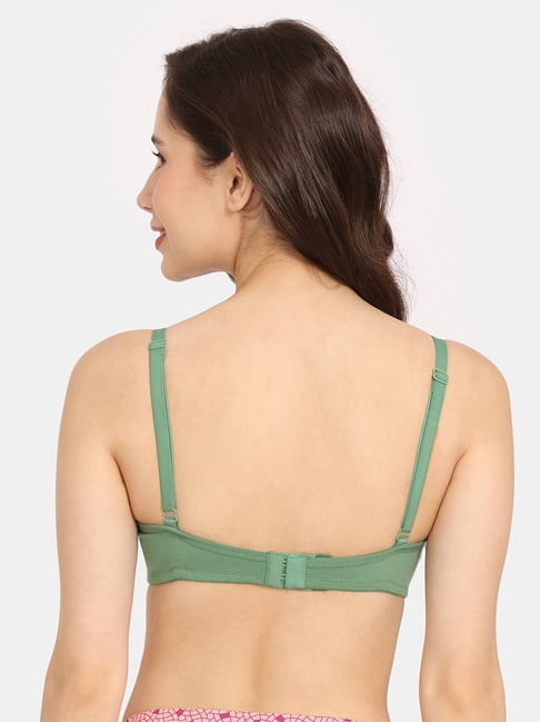 Rosaline by Zivame Lime Green Lace Padded Bra