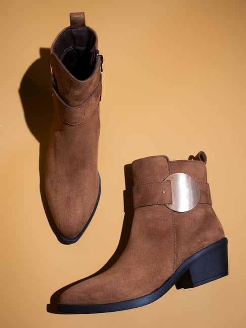 Chelsea Booties Tan Heeled Chelsea Boots Womens Women's Tan