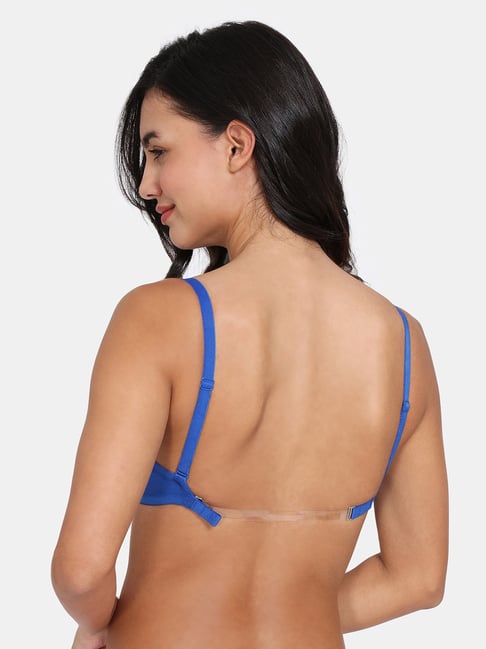 Buy Zivame Push Up Wired Low Coverage Bra-Dark Blue at Rs.348