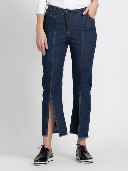 SHAYE Blue Regular Fit Mid rise Jeans