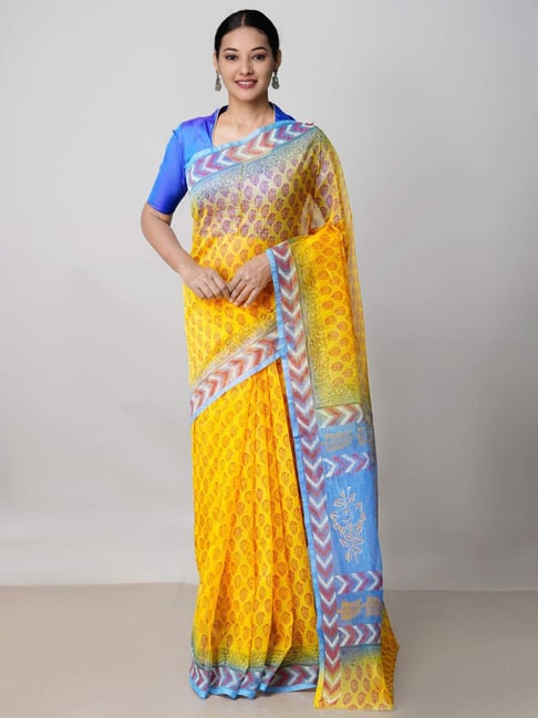 Buy Mango yellow kanchi silk saree at Best Price Chennai