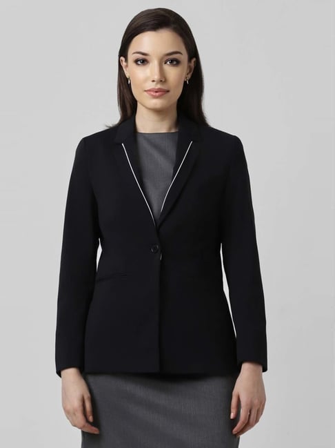 Van heusen black blazer hotsell