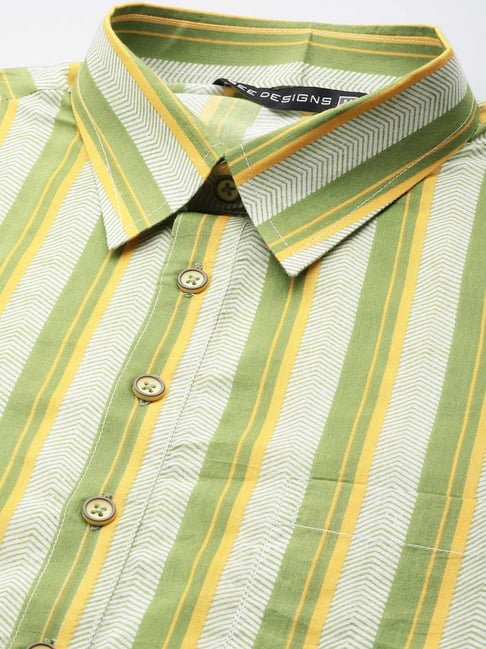 Café Kitsuné T-shirt In Cotone Barista Fox Patch Relax Colore Verde Cknu00102kj7014 72782