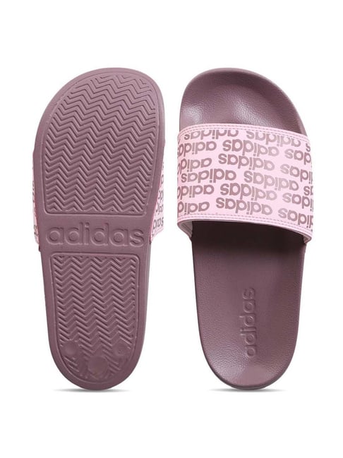 Adidas black discount and pink slides