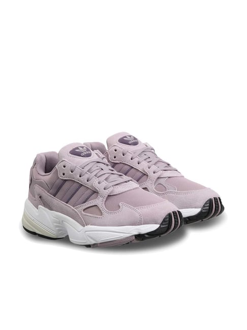 Adidas women's purple & white falcon sneakers sale