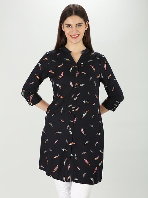 Mustard Navy Printed Shirt-picture-19