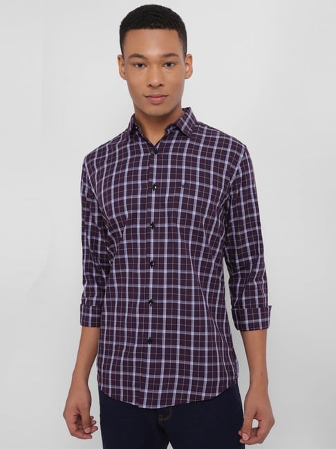 allen solly purple shirt