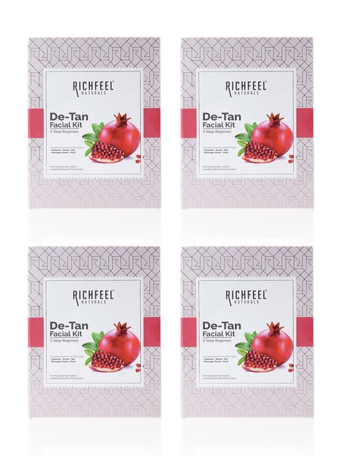 Richfeel De-Tan Facial Kit - Pack of 4