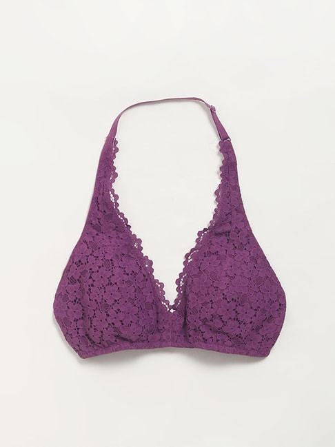 Buy Superstar by Westside Purple Lace Bra for Online @ Tata CLiQ