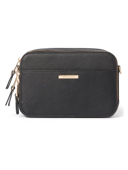 Buy Forever 21 Black Solid Handbag online