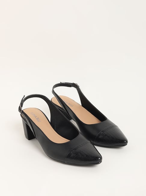 Shop Haadana Slip-On Strap Sandals with Block Heels Online | Splash UAE