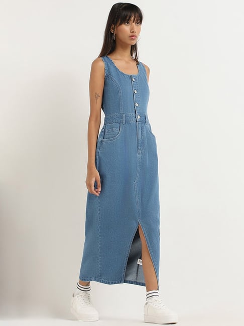 Remy Denim Midi Dress • Shop American Threads Women's Trendy Online  Boutique – americanthreads