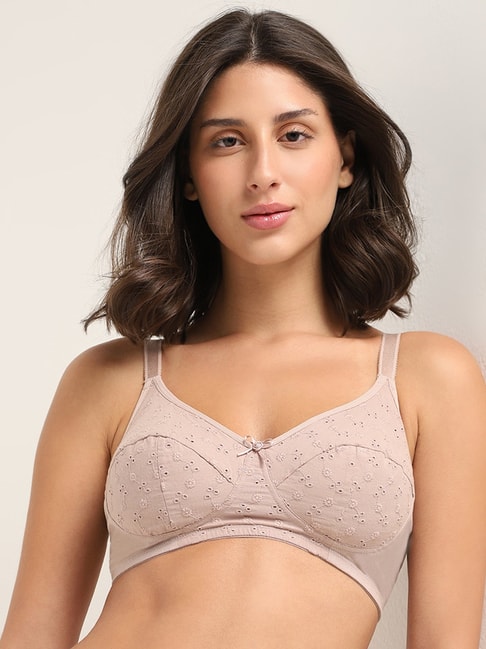 Buy Wunderlove by Westside Light Taupe Lace Non-Padded Bra Online at best  price at TataCLiQ