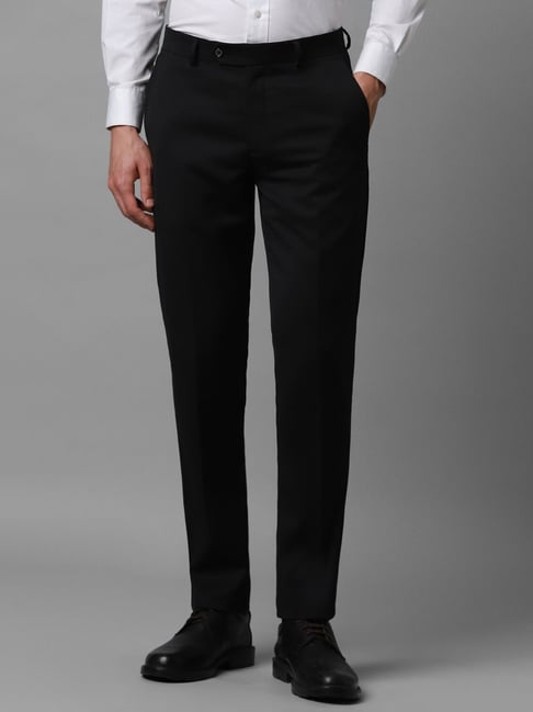 Louis Philippe Black Slim Fit Trousers-picture-33