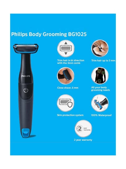 Philips BG1025/15 Showerproof Body Groomer (Black)