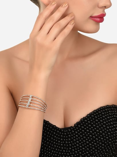 Buy Zaveri Pearls Rose Gold Cuff Bracelet-ZPFK12103 Online At Best