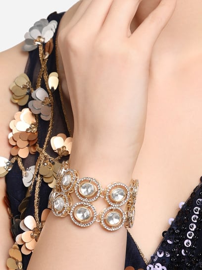 Buy Zaveri Pearls Double Layered Ethnic Bracelet -ZPFK16929 Online