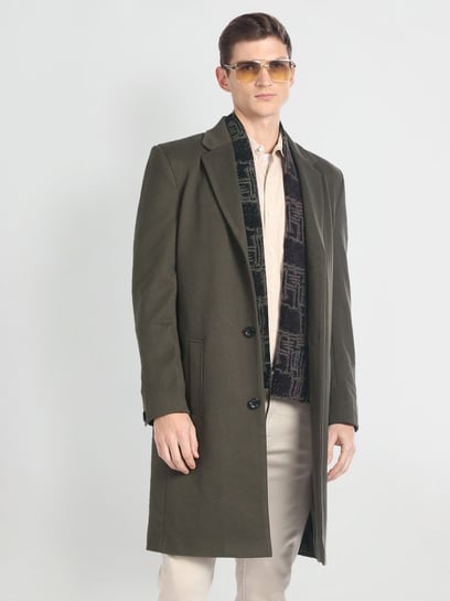 Buy Arrow Sport Olive Regular Fit Overcoat for Mens Online @ Tata CLiQ