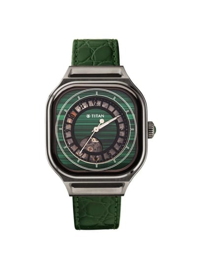 Titan Green Leather Strap Ladies Watch -2649WL03 | Gifts to Nepal |  Giftmandu