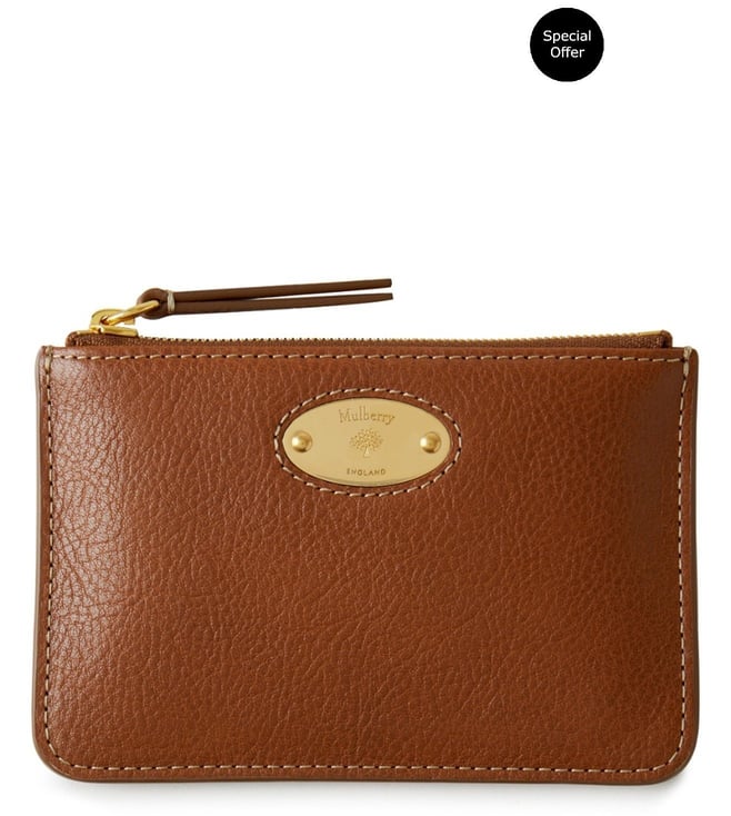 AUTHENTIC MULBERRY COIN Purse/wallet Black embossed with Mulberry Tree Logo  £69.99 - PicClick UK