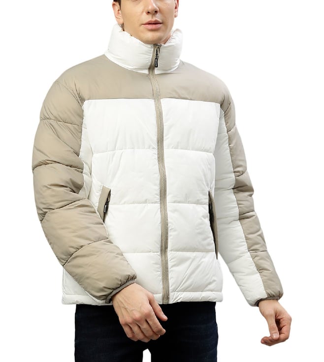 SIKSILK Puffer Parka Jacket With Faux Fur Hood in White for Men | Lyst UK
