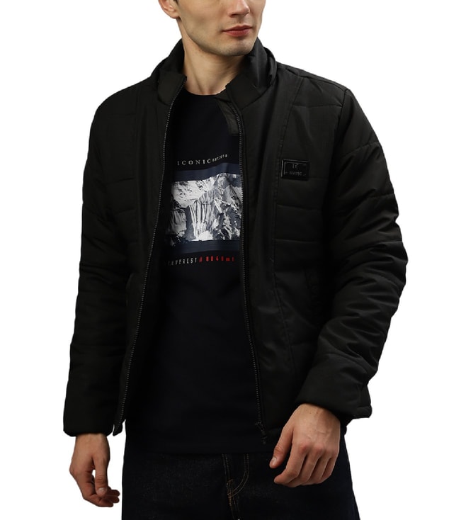 Iconic Black Fashion Regular Fit Puffer Jacket