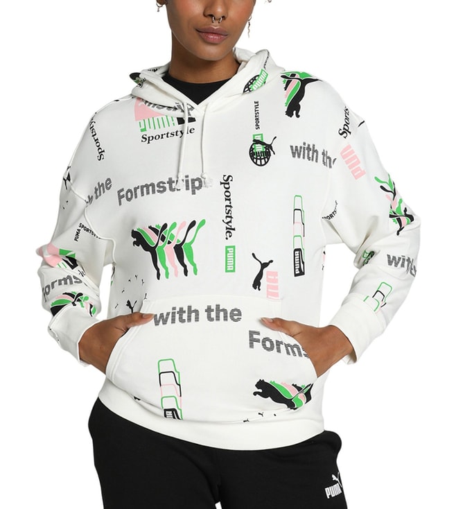Buy Adidas Originals Sepuli & White Printed Regular Fit Hoodie for Women  Online @ Tata CLiQ Luxury