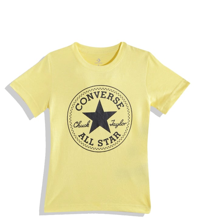 Buy Converse Kids Yellow Logo Regular Fit T Shirt Online Tata CLiQ Luxury