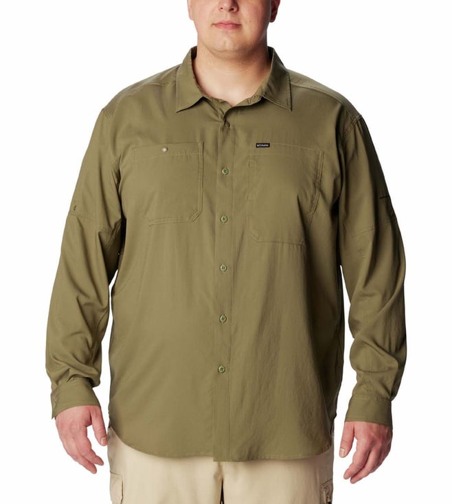 Buy Columbia Mens Green Silver Ridge Utility Lite Long Sleeve Shirt Online  @ Tata CLiQ Luxury