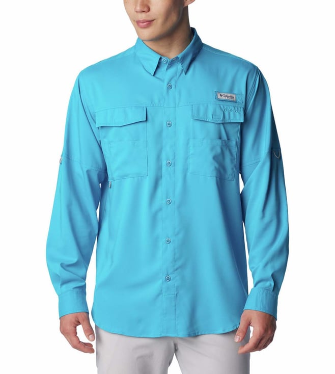 Columbia Men's Summit Valley Woven Short Sleeve Shirt - L - Blue