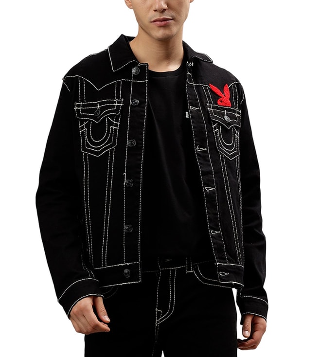 Buy True Religion Black Fashion Regular Fit Denim Jacket for Men Online @ Tata CLiQ Luxury