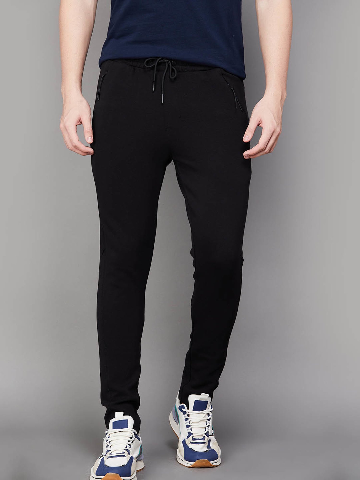 Fame Forever by Lifestyle Black Slim Fit Trackpants