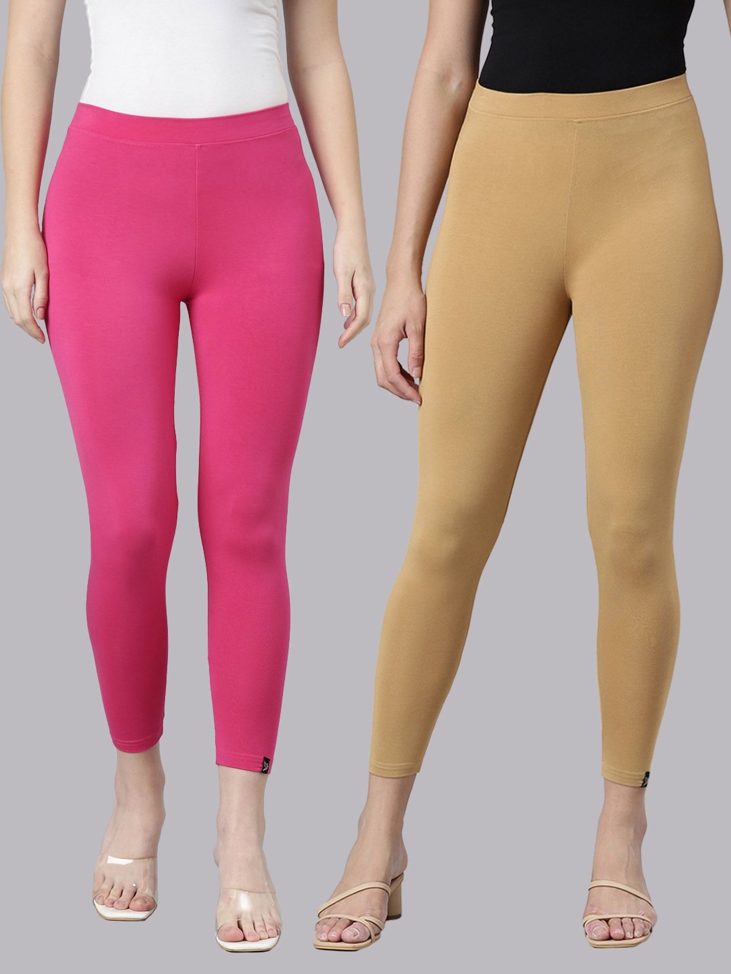 Buy TWIN BIRDS Grape Vine Women Churidar Legging - Red Online