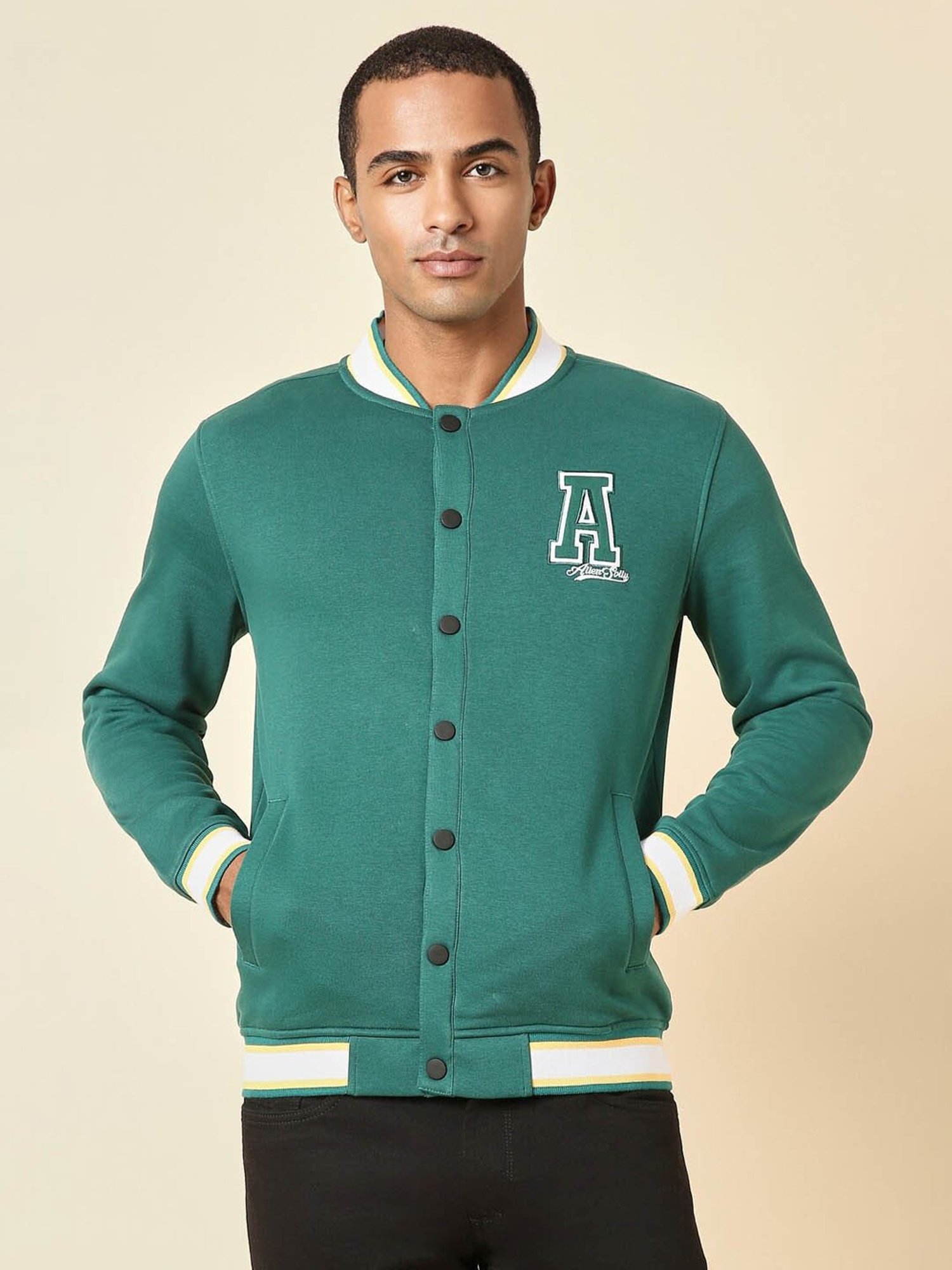 Buy Allen Solly Solid Padded Jacket - Jackets for Men 24094310 | Myntra