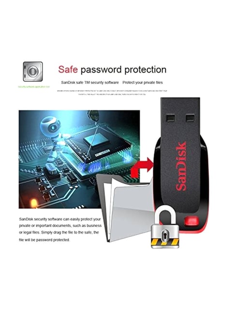 SanDisk Cruzer Blade 16 GB Pen Drive Black (Pack of 2)