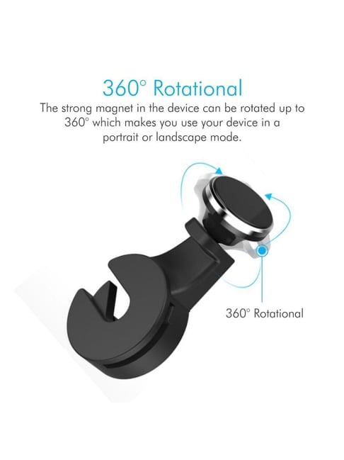 Portronics Magno R Por-879 Headrest Magnetic Mobile Holder (Black)
