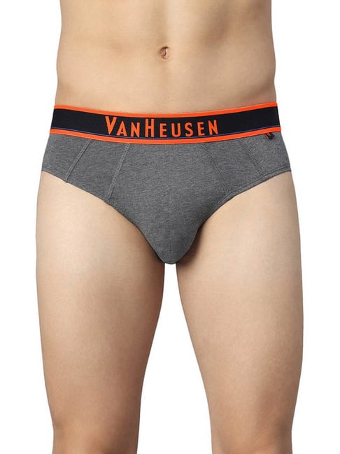 Van Heusen Swift Dry Breathable Solid AIR Series Briefs - Iron Grey