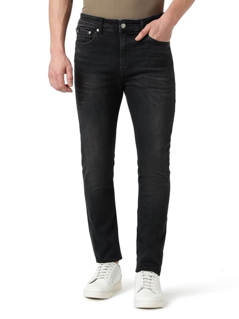 Calvin Klein Jeans Skinny Washed Black Rinse Washed Mid Rise Jeans