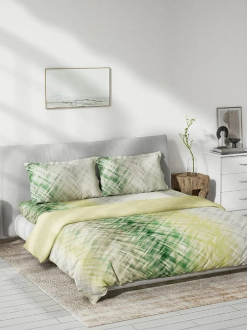 DDecor Empyrean Green 145 TC Cotton Bed Linen Set