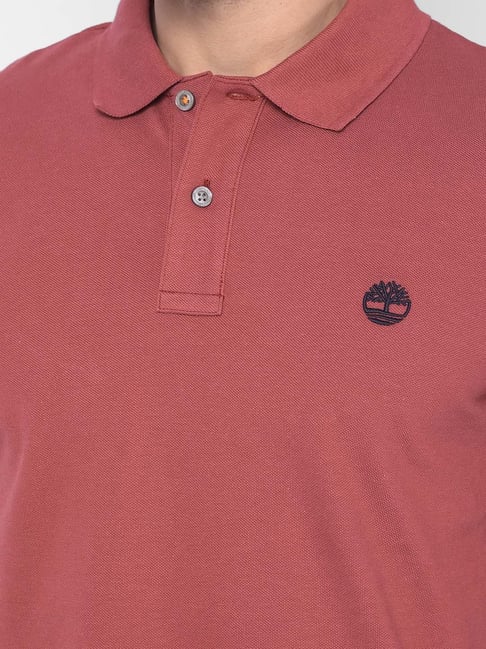 Timberland Brick Red Regular Fit Polo T-Shirt