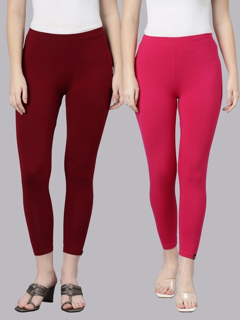 TWIN BIRDS Women Pack Of 2 High Ankle Leggings-picture-35