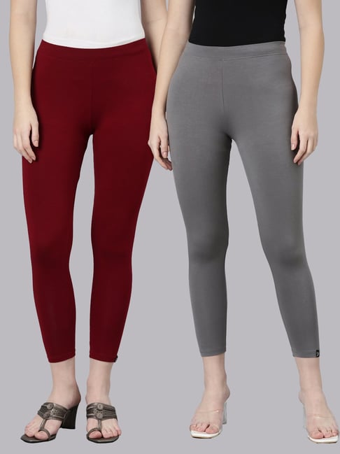 TWIN BIRDS Women Pack Of 2 High Ankle Leggings-picture-23
