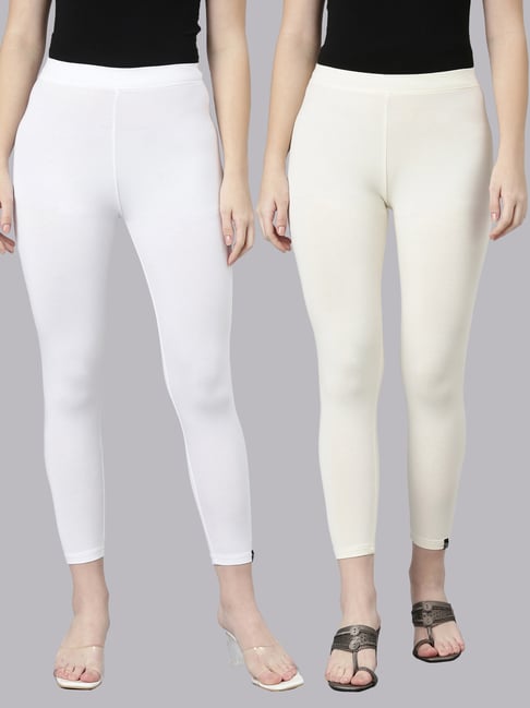 Buy De Moza Girls White Solid Viscose Legging (6-7 Years) Online at Best  Prices in India - JioMart.
