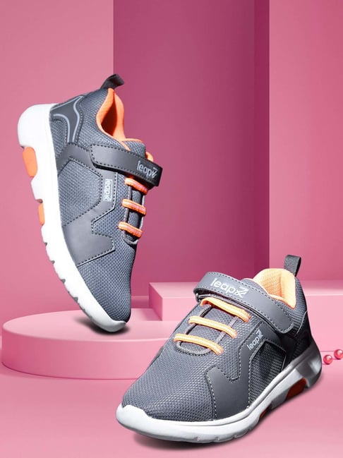 LEAP7X By Liberty Kids ETHAN-E Grey Peach Running Shoes - Main Image